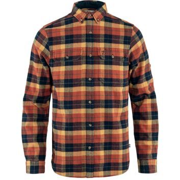 FJÄLLRÄVEN Singi Heavy Flannel Shirt M Autumn Leaf-Dark Navy
