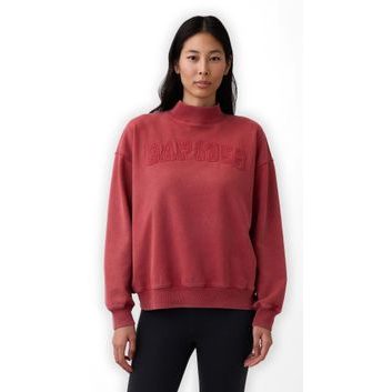 GAP 881631-03 Oversize mikina s logem Heavyweight Červená