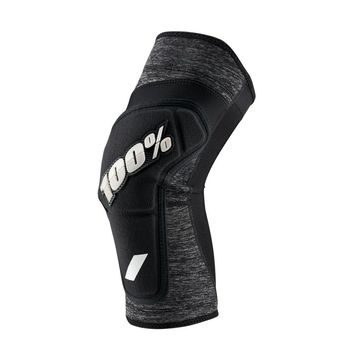 100% RIDECAMP Knee Guards, Heather Grey/Black