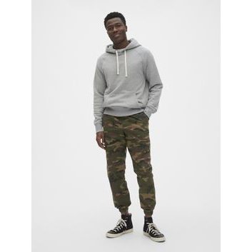 GAP 496157-00 Kalhoty slim canvas joggers GapFlex Zelená
