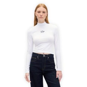 GAP 846973-00 Crop tričko s logem Bílá