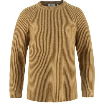 FJÄLLRÄVEN Övik Rib Sweater W Buckwheat Brown