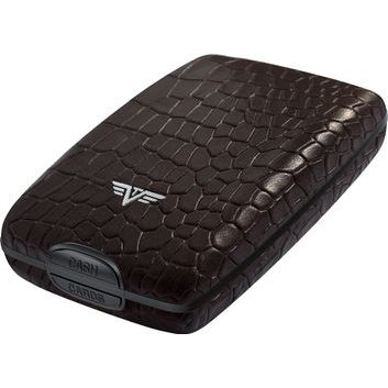 TRU VIRTU Cash & Cards OYSTER - leather Croco Brown