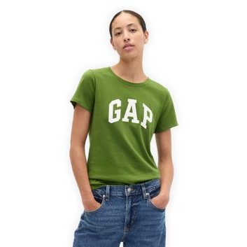 GAP 776775-08 Tričko s logem Zelená