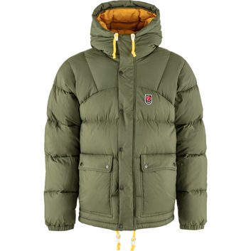 FJÄLLRÄVEN Expedition Down Lite Jacket M, Green-Mustard Yellow