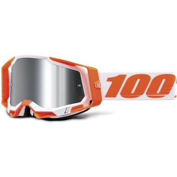 100% RACECRAFT 2 Goggle - Orange - Mirror Silver Flash Lens