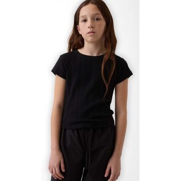 GAP 880156-04 Dětské žebrované tričko Černá