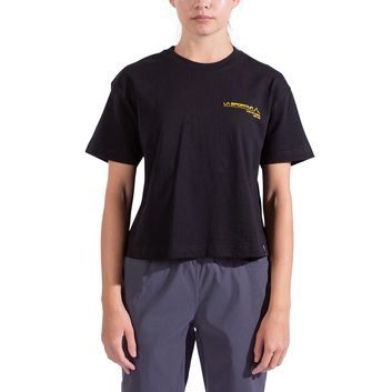 LA SPORTIVA Since 1928 Crop T-Shirt W Black/Yellow