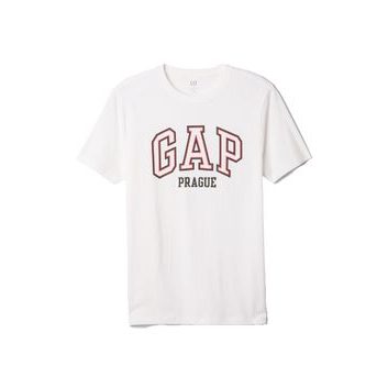 GAP Tričko s logem GAP Prague Bílá