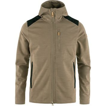 FJÄLLRÄVEN Keb Fleece Hoodie M, Suede Brown