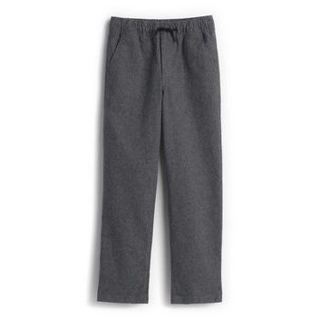 GAP 887334-01 Dětské kalhoty z lněné směsi Černá