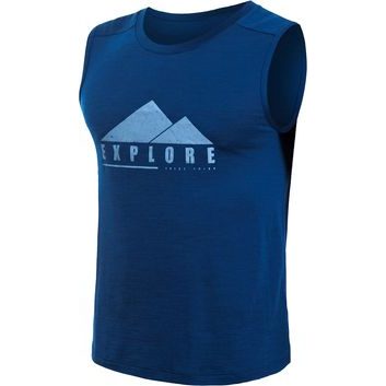 SENSOR MERINO AIR EXPLORE pánské triko bez rukávu tm.modrá