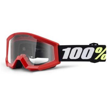 100% STRATA MINI Goggle Red - Clear Lens