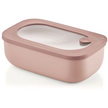 GUZZINI Rectangular food box Eco Store&More 900 ml Peach Blossom Pink