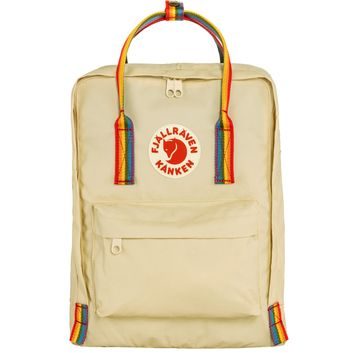 FJÄLLRÄVEN Kånken 16 Rainbow Light Oak-Rainbow Pattern