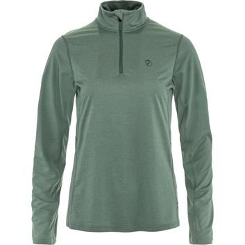 FJÄLLRÄVEN Abisko Day Hike Half Zip W Patina Green