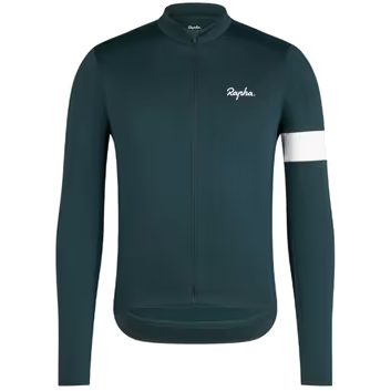 RAPHA Core Thermal LS Forest Green/White