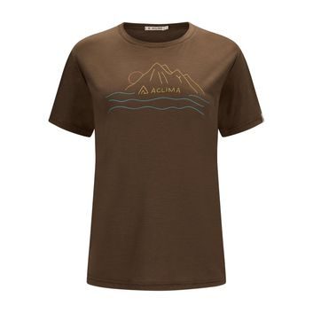 ACLIMA LightWool 140 Tee Sunset W's Dark Earth