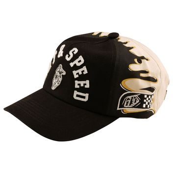 TROY LEE DESIGNS UNSTRUCTURED CURVED SNAPBACK FINISH LINE BLACK / PUMICE