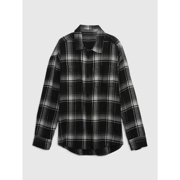 GAP 786982-04 Dětská flanelová košile Černá