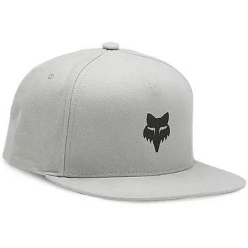 FOX Fox Head Snapback Hat, Steel Grey