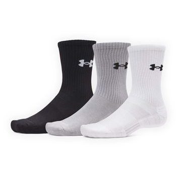 UNDER ARMOUR Performance Cotton 3p Crw-WHT/GRY/BLK