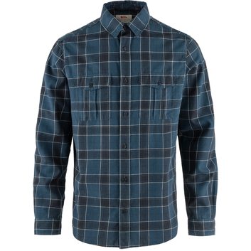 FJÄLLRÄVEN Övik Travel Shirt LS M Indigo Blue-Dark Navy