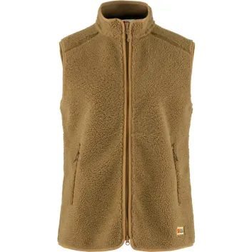 FJÄLLRÄVEN Vardag Pile Fleece Vest W Buckwheat Brown