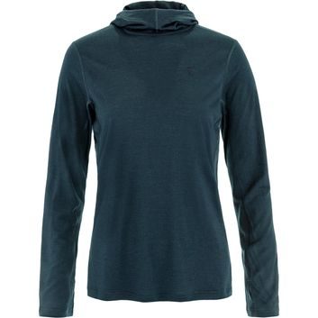 FJÄLLRÄVEN Abisko Wool Hoodie W Dark Navy