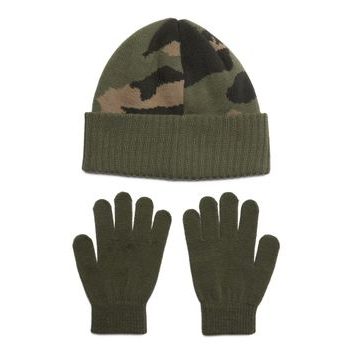 UNDER ARMOUR B Beanie/Glove Combo-GRN