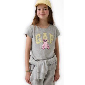 GAP 889645-03 Dětské tričko s logem Šedá
