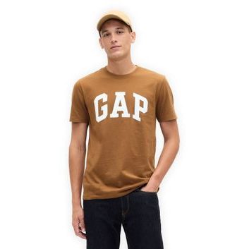 GAP 856659-52 Tričko s logem Everyday Soft Hnědá