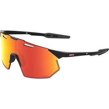 100% HYPERCRAFT SQ - Soft Tact Black - HiPER Red Multilayer Mirror Lens