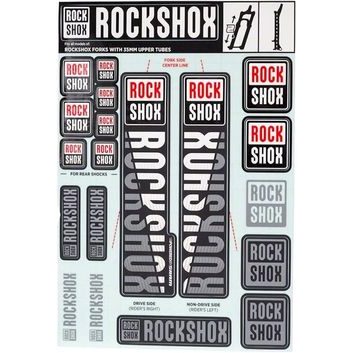 ROCK SHOX DECAL KIT 35MM WHITE