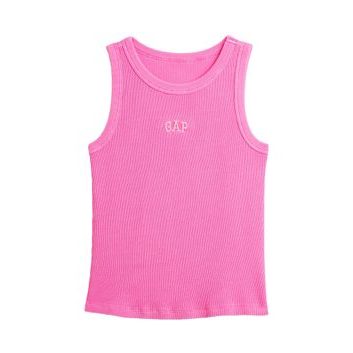 GAP Dětské žebrované tílko s logem Růžová