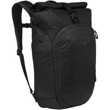 OSPREY TRANSPORTER ROLL TOP PACK 30, raven black/black