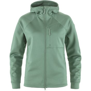 FJÄLLRÄVEN Abisko Grid Fleece Hoodie W Patina Green