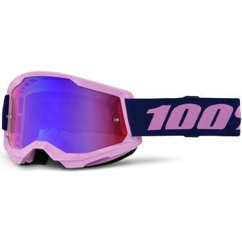 100% STRATA 2 Goggle Purple - Red/Blue Mirror Lens