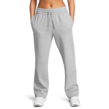 UNDER ARMOUR Rival Flc Straight Pant, Mod Gray Light Heather / White
