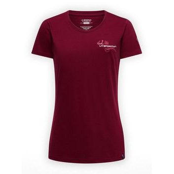 LA SPORTIVA Climb Flower T-Shirt W Redwood/Azalea