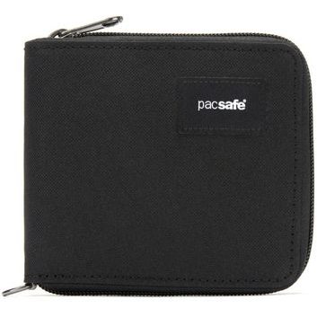 PACSAFE RFIDSAFE ZIP AROUND WALLET jet black