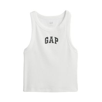 GAP Žebrované tílko s logem Bílá
