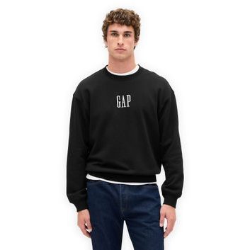 GAP 821273-08 Oversize mikina Heavyweight Černá