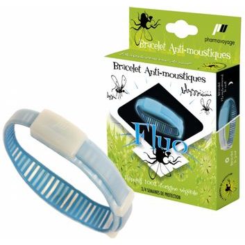 PHARMAVOYAGE Repelentní náramek FLUO modrý