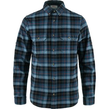 FJÄLLRÄVEN Singi Heavy Flannel Shirt M Dark Navy-Indigo Blue