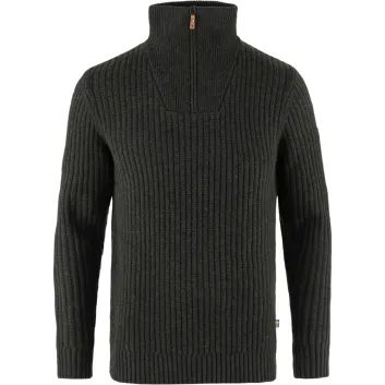 FJÄLLRÄVEN Övik Half Zip Knit M Dark Olive