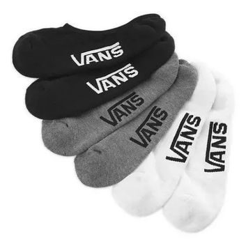 VANS MN CLASSIC SUPER NO SHOW (6.5-9, 3PK), black assorted
