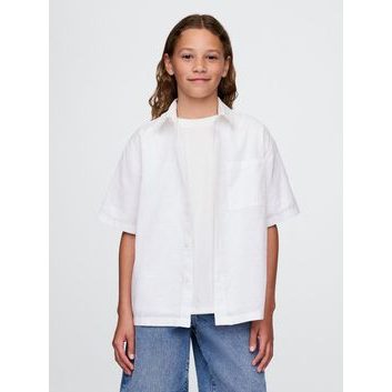 GAP 707785-02 Dětská lněná košile Bílá