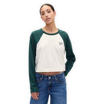 GAP 846969-02 Crop tričko s logem Zelená