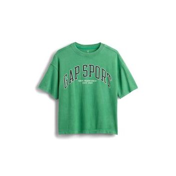 GAP Dětské oversize tričko Gap Sport Zelená
